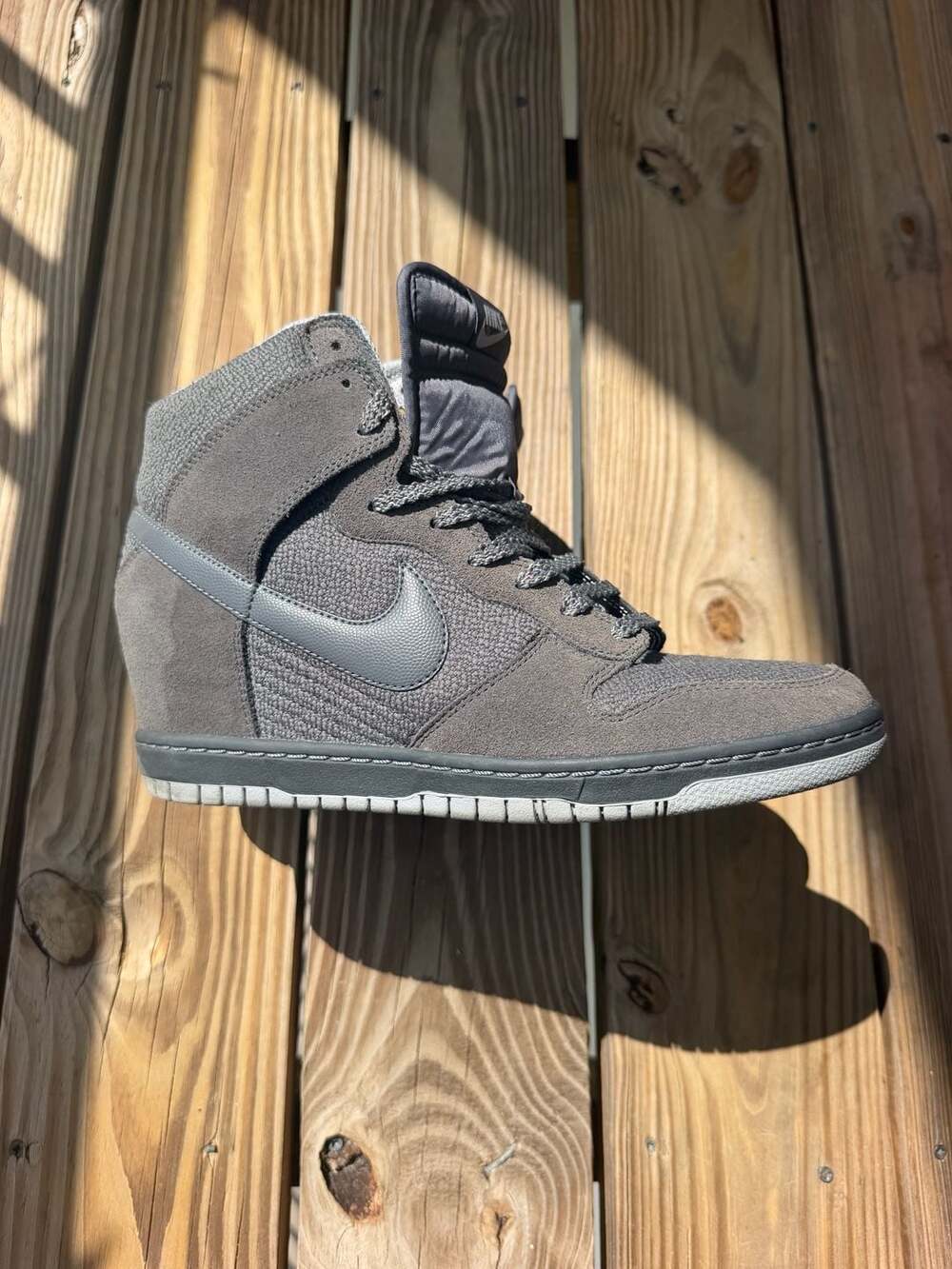 2014 Nike Dunk Sky Hi Wedge Gray